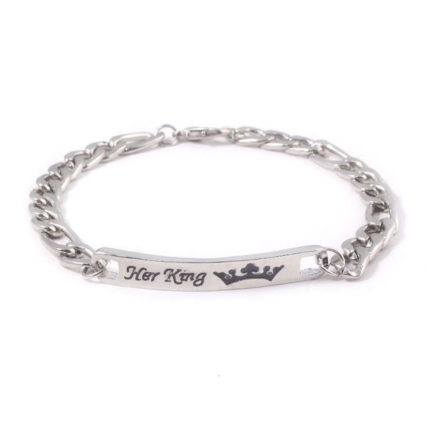

couple letter her king fashion his queen bracelet