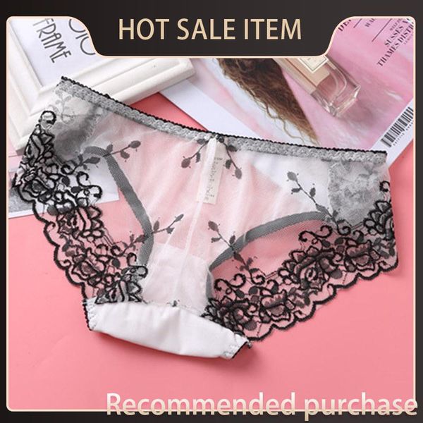 

panties gauze shorts transparent lingeries women breathable flower embroidery briefs waist women underwear low boxer clothes vgpo