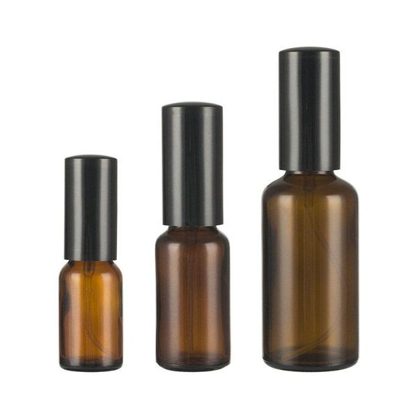 

storage bottles & jars 10pcs/lot 10ml-100ml empty essential oil spray bottle atomizing amber cosmetics thick glass blue lotion travel