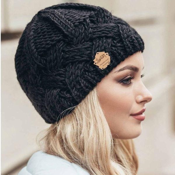 

2020 new winter hat for women cashmere knitted beanies thick warm ladies wool angora hat female beanie hats #yj, Blue;gray