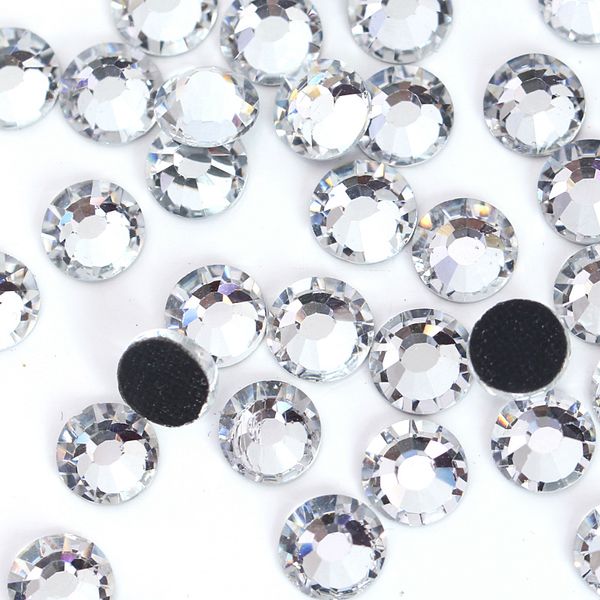 14400 PCS de Alta Qualidade SS6 Crystal Clear DMC Mini Flatback Ferro na correção quente Rhinestones Glass Strass para decoração de casamento Y2874