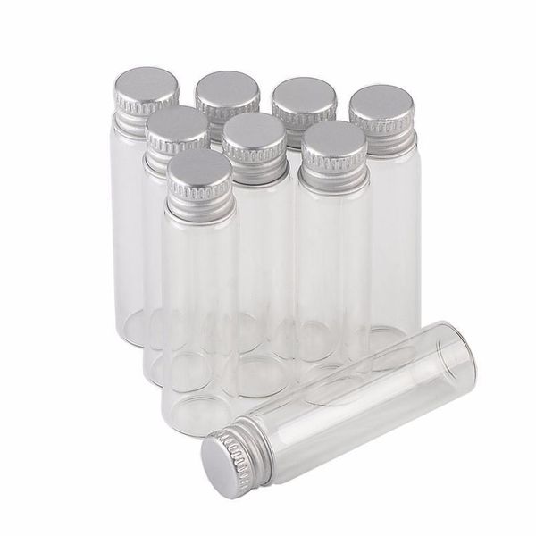 

6ml 16*60*8mm glass bottles crafts cute bottles aluminum screw caps empty wishing bottles jars decorate 100pcs bbypjo