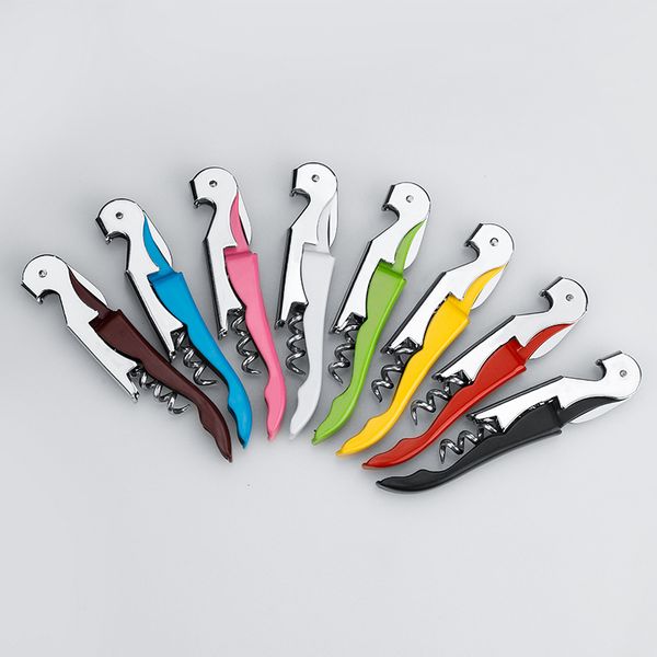 

fashion fruits knife compact red wine bottle opener pocket seahorse labor saving stainless steel foldable knifes convenient 1sm f2
