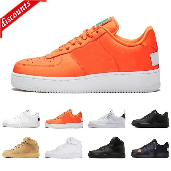 

1 utility classic black white men women letter casual shoes red orange sports chassures high low cut wheat designer shoes 36-45