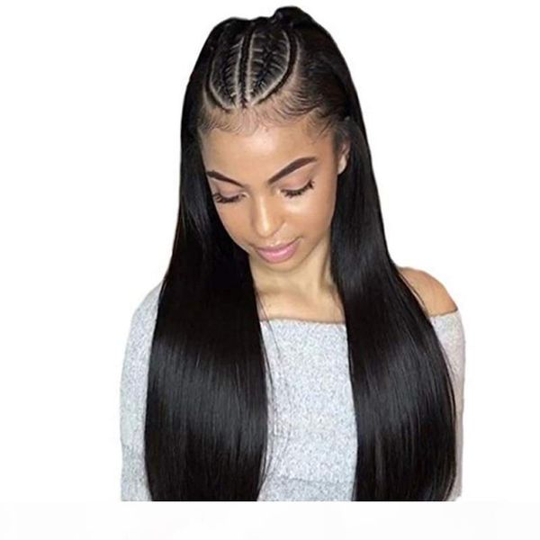 

malaysian silk full lace wig silky straight remy peruvian glueless lace wig silk straight silky lace front wigs bleached knots, Black;brown