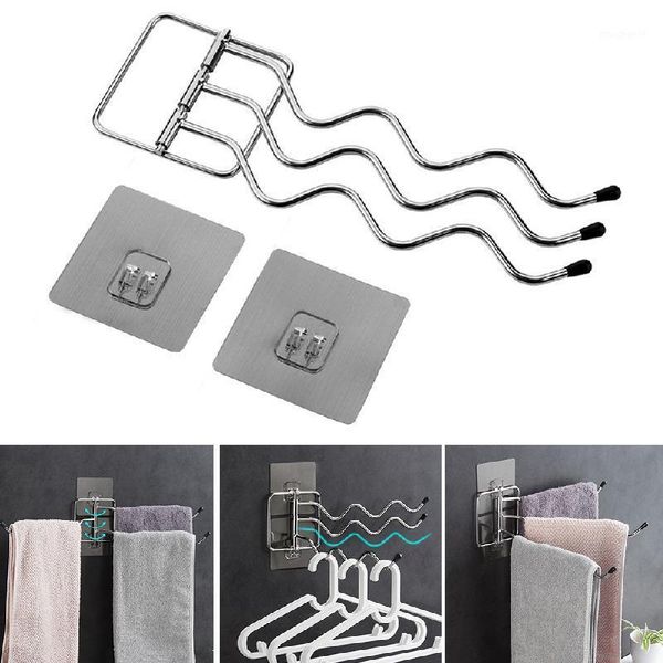

bathroom swing rotating towel bars door hook hanger swivel towel rack wall mounted hand rack holder stainless steel1