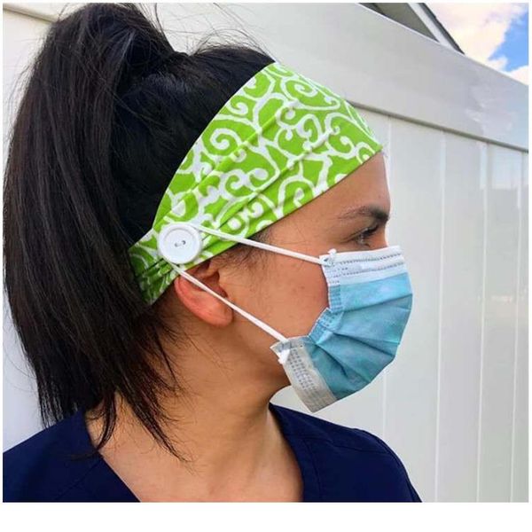 

new button headband hairband candy color sports yoga elastic hairband mask ear protection woman headband hair acc jllplx
