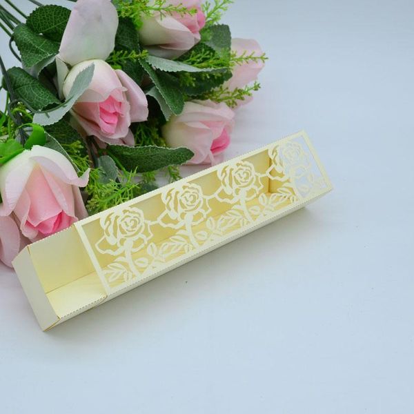 

custom ivory rose laser cut inner paper invitations boxes for wedding