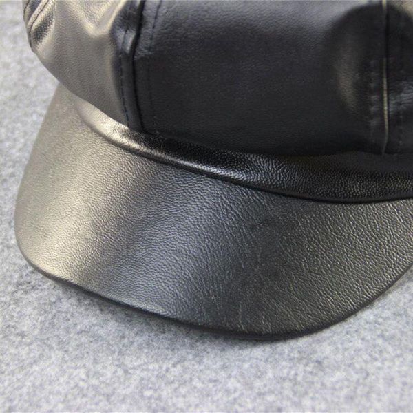 

2017 new summer quality fashion artist pu women beret hat for women cap female cap casual dome bare chapeu feminino boina bbylem, Black;white