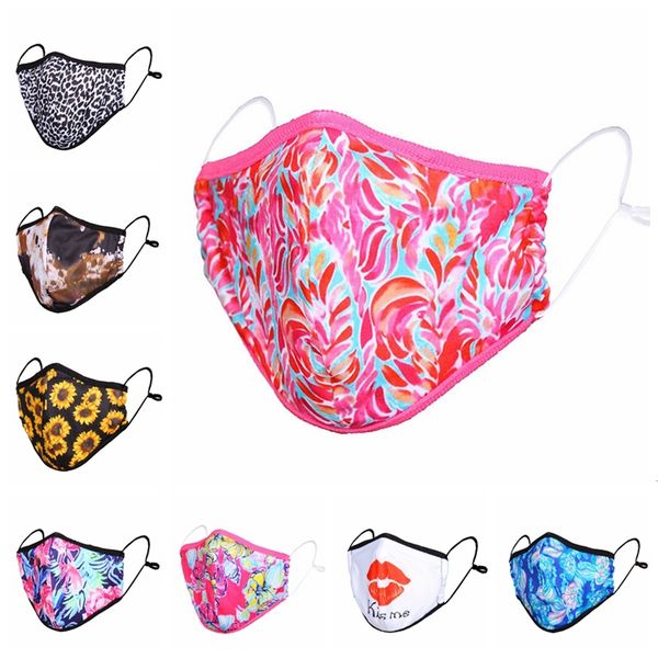 

factor price cotton print mask designer dustproof smogproof durable washable face breathable protective face outd
