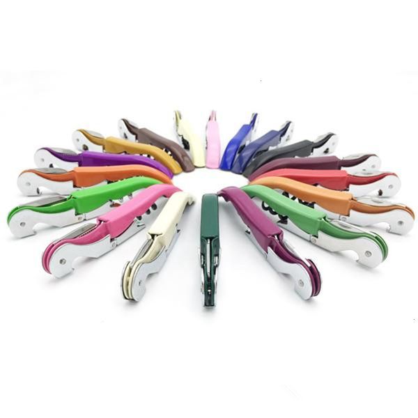 

factory price knife multi-function wine stainless steel bottle opener pull tap double hinged corkscrew creative promotio