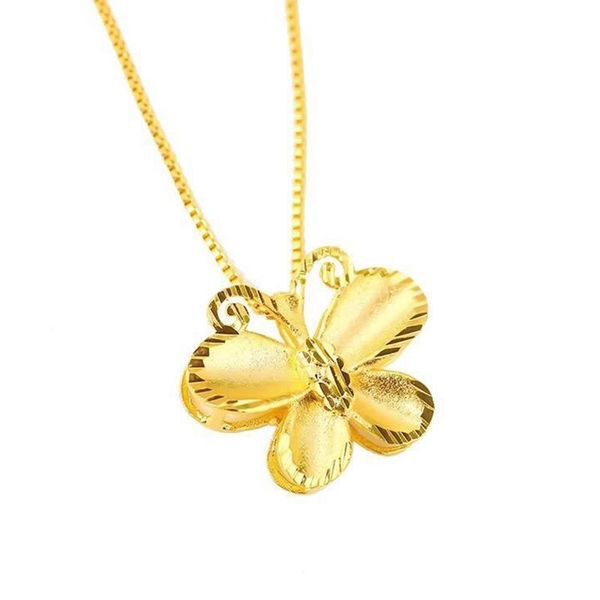 

lovely butterfly pendant necklaces vintage elegant brass gold color chain necklace bridesmaid gift women jewelry, Silver