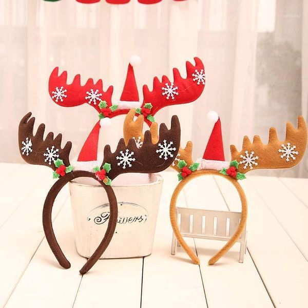 

christmas decorations merry headbands fancy reindeer antlers hairband xmas kids baby hairhoop party decor headwear hair accessories gift1