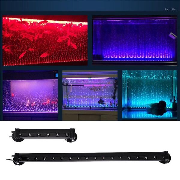 

eu plug 16-46cm led aquarium fish tank light submersible lighting air bubble warter lamp making oxygen for fish