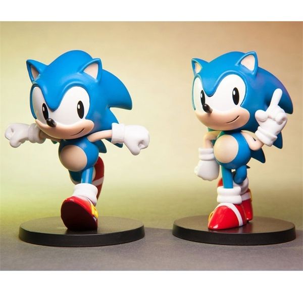 

sonic the hedgehog anime figure cute toys pvc model 75mm decor home action figurine brinquedos sonic doll for kids gift juguetes lj200811