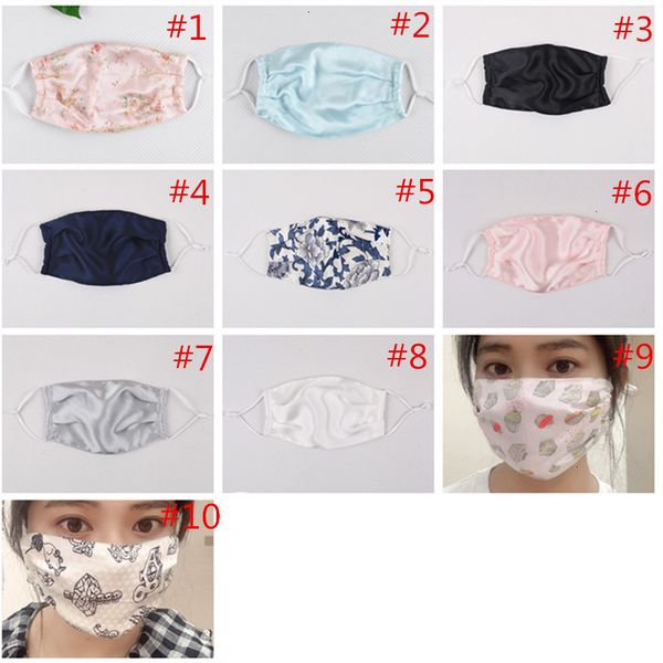 

masks sun-resistant silk dustproof women floral print fashion summer thin mouth muffle soft washable breathabl