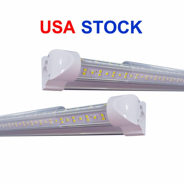 LED Shop Light V Shape LED Tube Lights Clear Cover Hight Output Collegabile Negozi Tubi Illuminazione per Garage 2-8 Ft USA Stock 110V