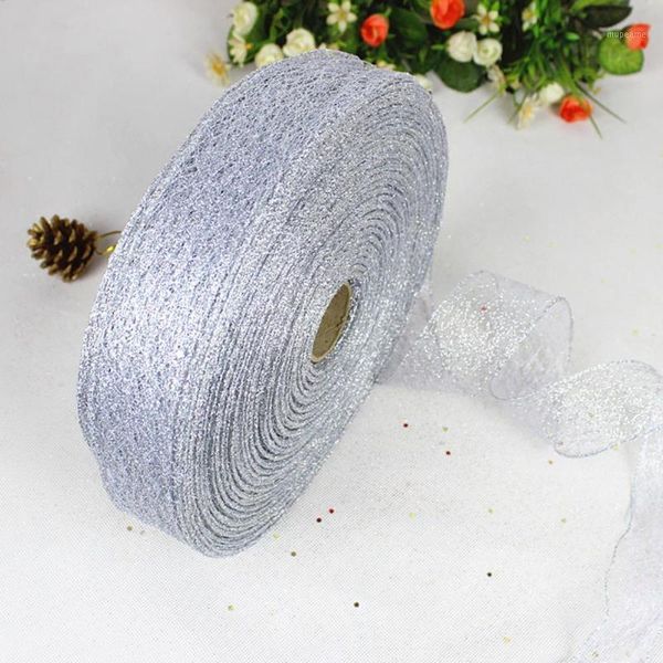 

christmas decorations a roll of messy net lock dusting ribbon for tree decoration ornament 1000 x 5cm tasiemka satynowa #3f1