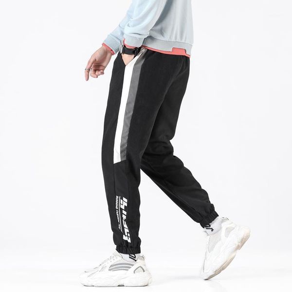 

men's and korea's fashion legged loose sports pants men's casual pants versatile overalls1, Black
