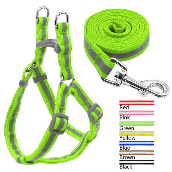 

7 color reflective nylon dog strap games puppy chihuahua yorkie s m