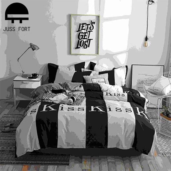 

bedding sets brushed aloe cotton 3/4pcs set fashion printing duvet cover bed sheet pillowcases for home textiles quilt covers bedclothes