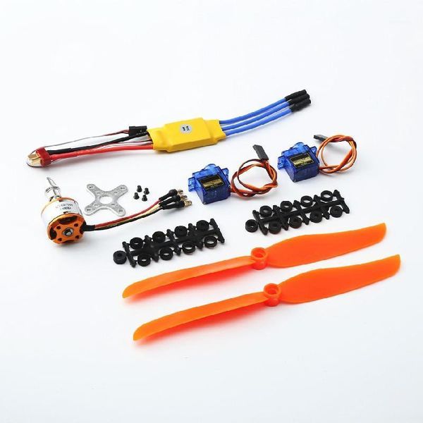 

drones glorystar a2212 1400kv brushless motor 30a esc sg90 9g micro servo 8060 propeller for rc fixed wing plane helicopter1
