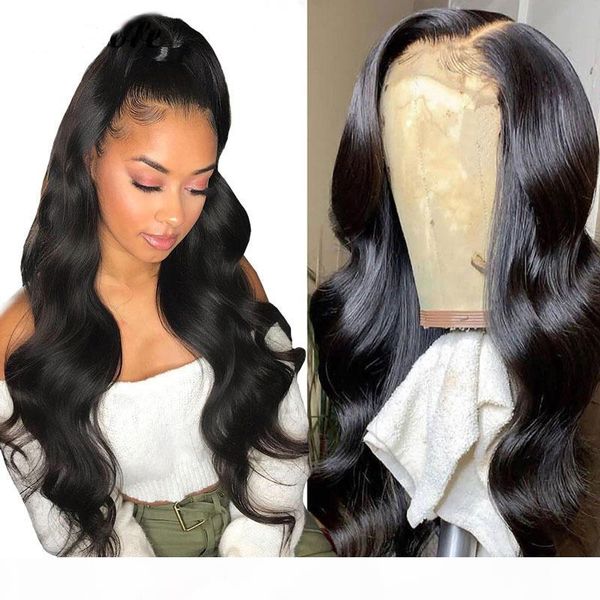

brazilian human hair silk base lace front wigs virgin hair body wave glueless lace wigs 150% density lace front wigs with baby hair, Black;brown