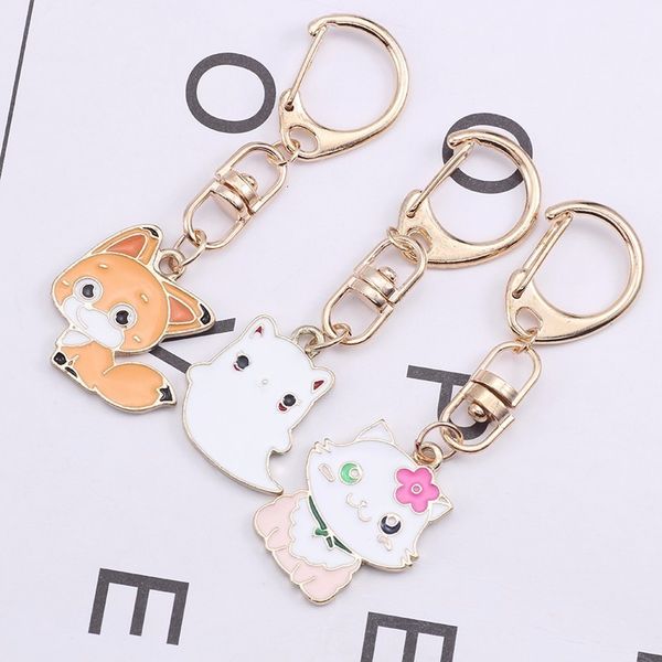 

women kechain diy cat anime for ainimal cute kawaii kitty keychain mermaid moon metal key chain jewelry gift drop shippi, Silver