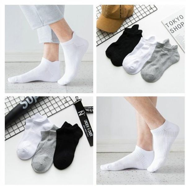 

2020 new men's sports all-match casual wear-resistant breathable non-slip high-end cotton socks1, Black
