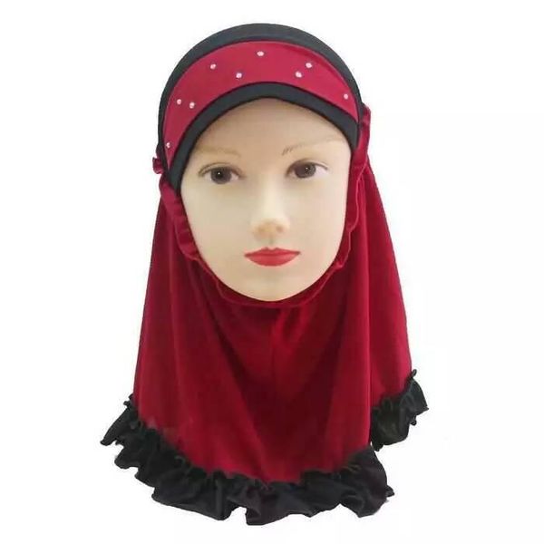 

scarves & wraps 15pcs/lot crinkled girl hijab, Red;brown