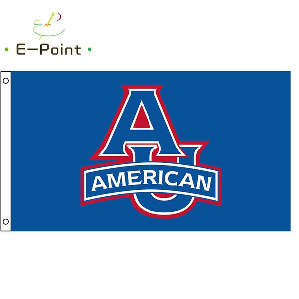 NCAA American University Eagles-Flagge, 3 x 5 Fuß (90 x 150 cm), Polyester-Flagge, Banner-Dekoration, fliegende Hausgarten-Flagge, festliche Geschenke