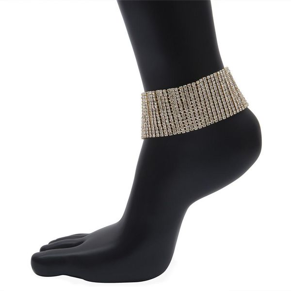 

ingesight.z роскошные блестящие ледяные ронсушки - браслет гонщина blings bling multi rows crystal anklets на босиком для босиком ювелирных, Red;blue