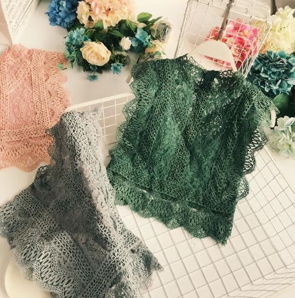 

women sweet lace crop sleeveless o neck transparent blouse female hollow out short stylish shirts blusas1, White