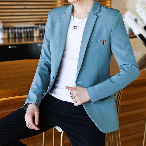 

new men's casual suits men's jackets youth business suits spring students korean style self-cultivation single trend, White;black