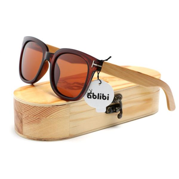 

sunglasses ablibi brand designer bamboo wooden womens polarized gold coating lenses eyewear in wood box, White;black
