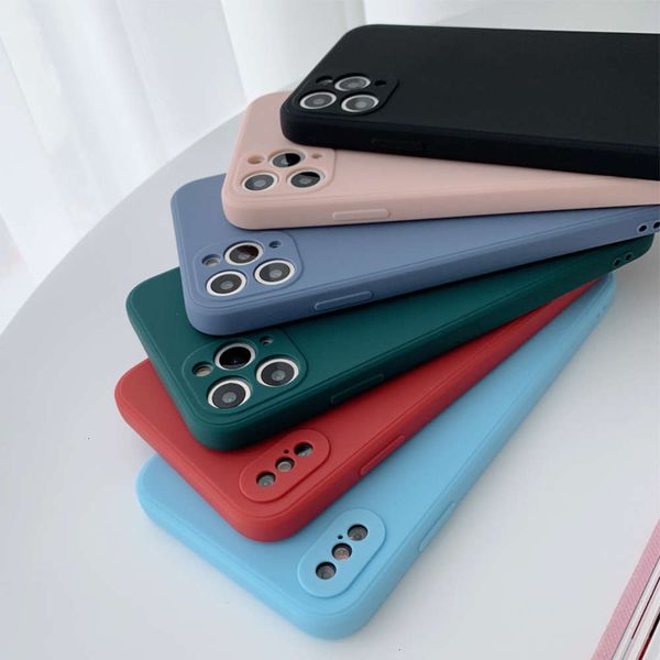 

8 phone case mobile liquid 7plus silicone camera square 6s all inclusive lens protective cover 7 straight edge and men's 6plus simple y