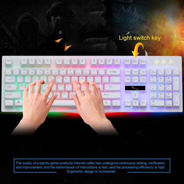 

wired waterproof usb backlit computer keyboard manufacturer luminous gaming keyboard custom floating keycap g20 black