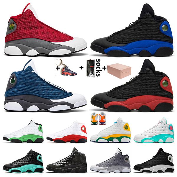 

2021 with box jumpman 13 13s mens basketball shoes red flint 13 hyper royal bred women trainers sports sneakers, White;red