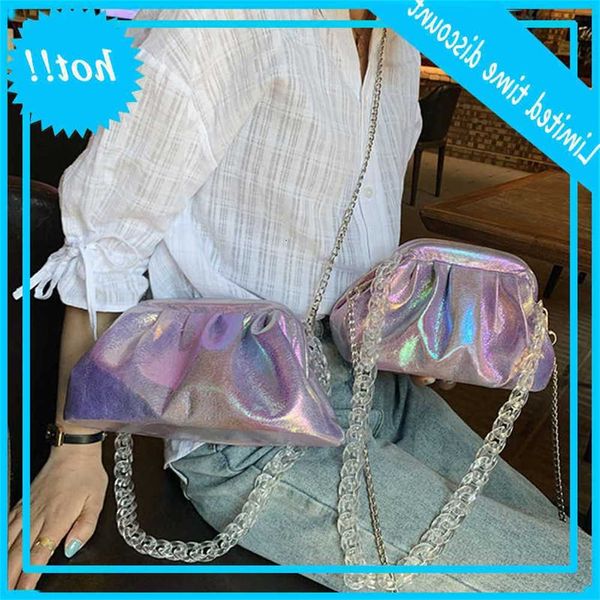 

new laser cloud handbags women crossbody 2020 acrylic chain ladies shoulder messenger bags clutches female purses 1kvq