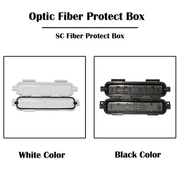 

fiber optic equipment 20 pieces black / white sc protect box without optical adapter ftth accessories networking ethernet