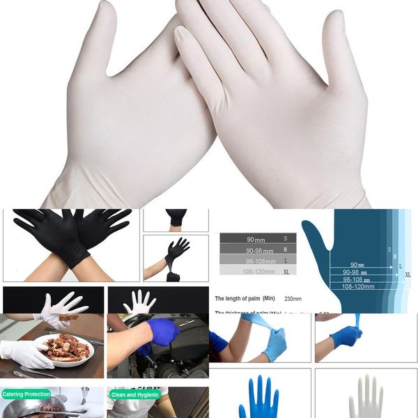 

pcs cooking 100 prep glove disposable work nitrile / kitchen food waterproof service cleaneqqr 4sc9i