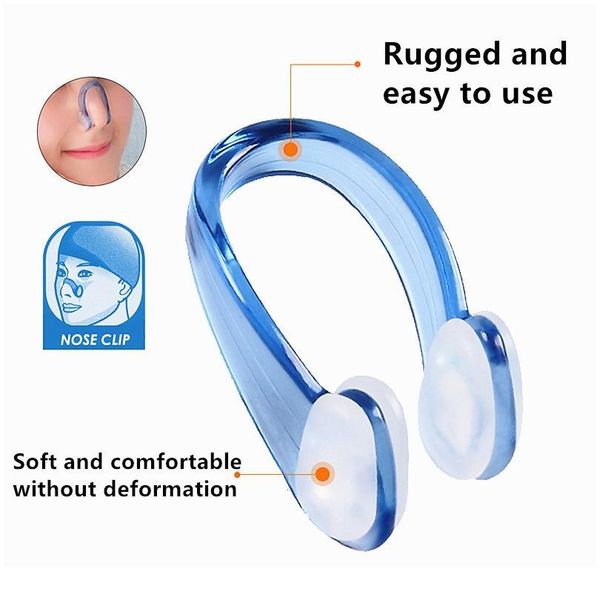 

3pcs sile swimming nose clips swimming earplugs waterproof nose clip for children water sports swimming acc jllggg