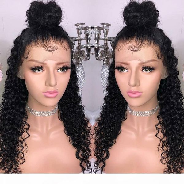 

water wave wig short curly lace front human hair wigs for black women bob long deep frontal brazilian wig wet and wavy hd full, Black;brown