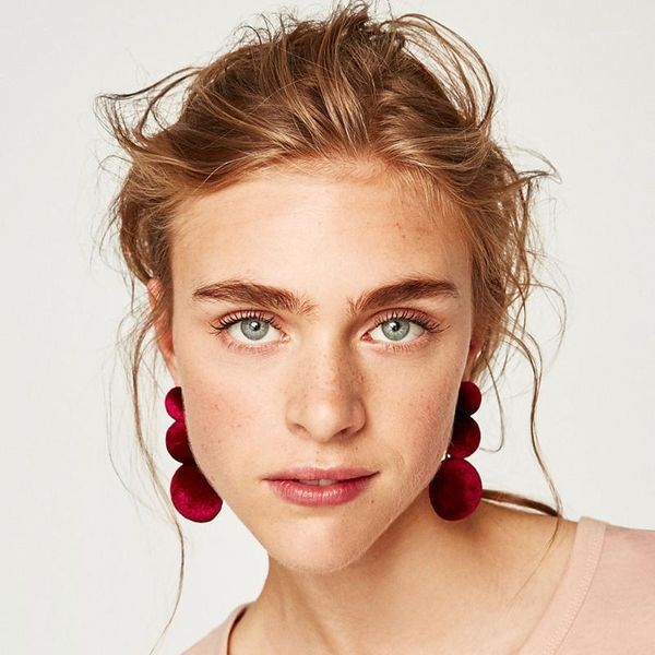 

new ear pendant button earrings vintage handmade ear stud small jewelry1, Golden;silver