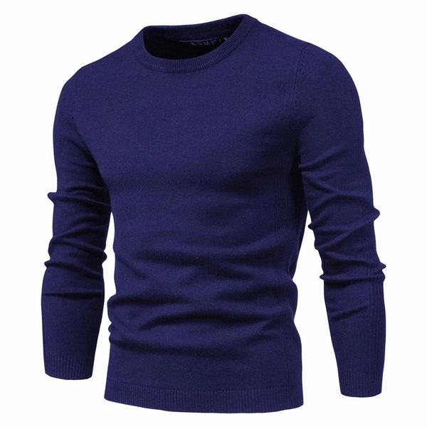 

men's sweaters 2021 autumn casual solid color coarse wool cotton sweater pullover fashion slim o-neck men, White;black