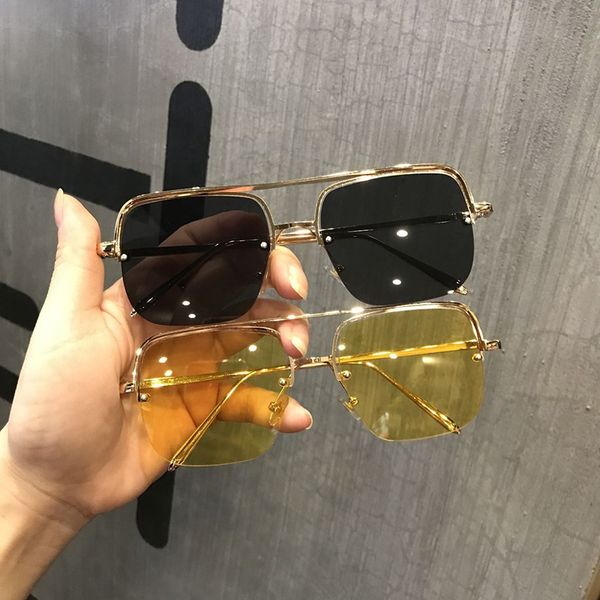 

chen weiting, zhang dayi, wanghong, the same type of ins wind half frame hanging silk ocean film sunglasses, female decoration, plain