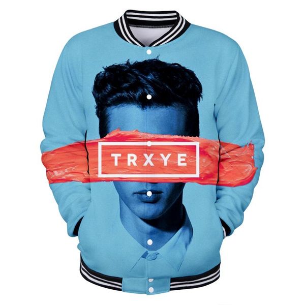 

leisure hip hop 3d troye sivan long sleeve casual harajuku autumn baseball jacket women/men clothes popular hip hop clothing, Black;brown