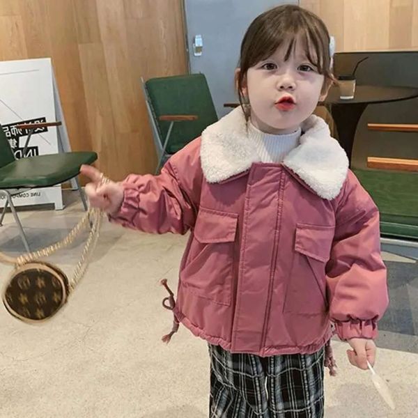 

children's clothing girls' autumn and 2020 korean sle thickened cotton padded et baby's winter zipper shirt, Black