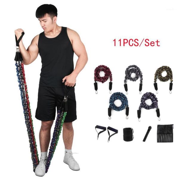 

11pcs/set 150 lbs resistance bands set expander muscle training band workout exercise fitness equipment home gym elastic bands1