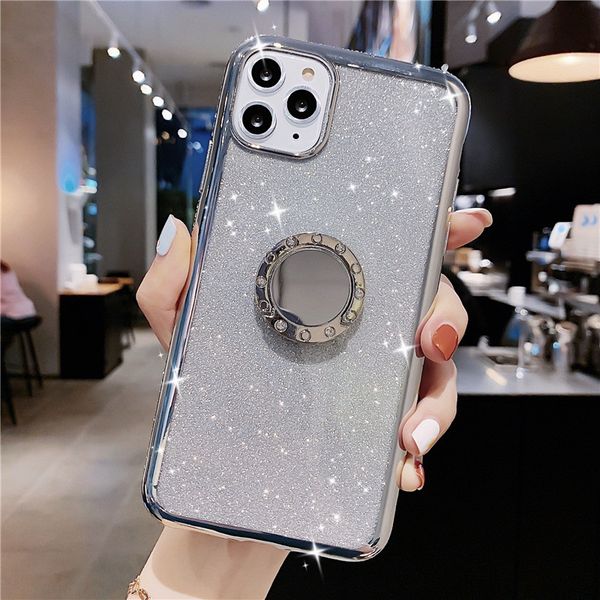 

diamond phone shell cases with bracket luxury glitter cellphone case for iphone 13 12 11 pro max xr x xs 7 8 6s plus